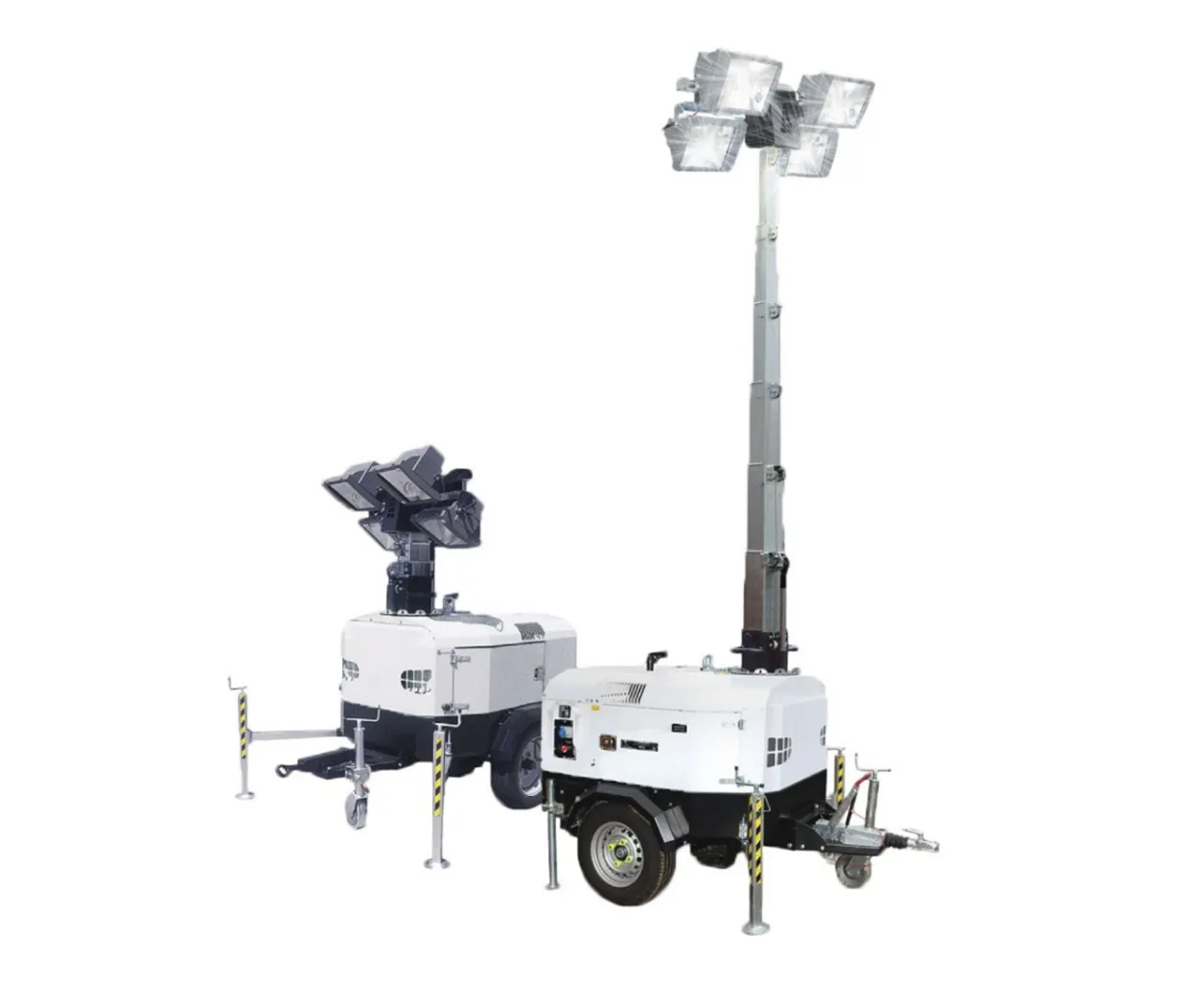 Torre de luz compacta 4 focos
